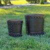Riveted Planters, Set Of 2 -Garden Care Store 8610032 02v riveted metal planters set of 2