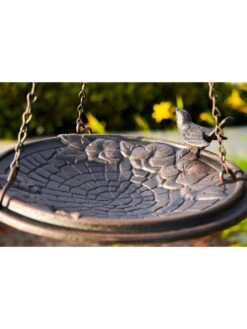 Floral Motif Hanging Birdbath -Garden Care Store 8610562 01v