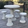 Patio Set, Round Table & 4 Stools -Garden Care Store 8610576 01v exaco trading round patio table set with 4 stools 1