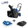 Snow Joe 24V-X2-SB18 48-Volt ION+ Cordless Snow Blower Kit | 18-Inch | W/ 2 X 4.0-Ah Batteries And Charger 2 Snow Joe 24V-X2-SB18 48-Volt ION+ Cordless Snow Blower Kit | 18-Inch | W/ 2 X 4.0-Ah Batteries And Charger -Garden Care Store 8610667 01v snow joe cordless snow blower kit
