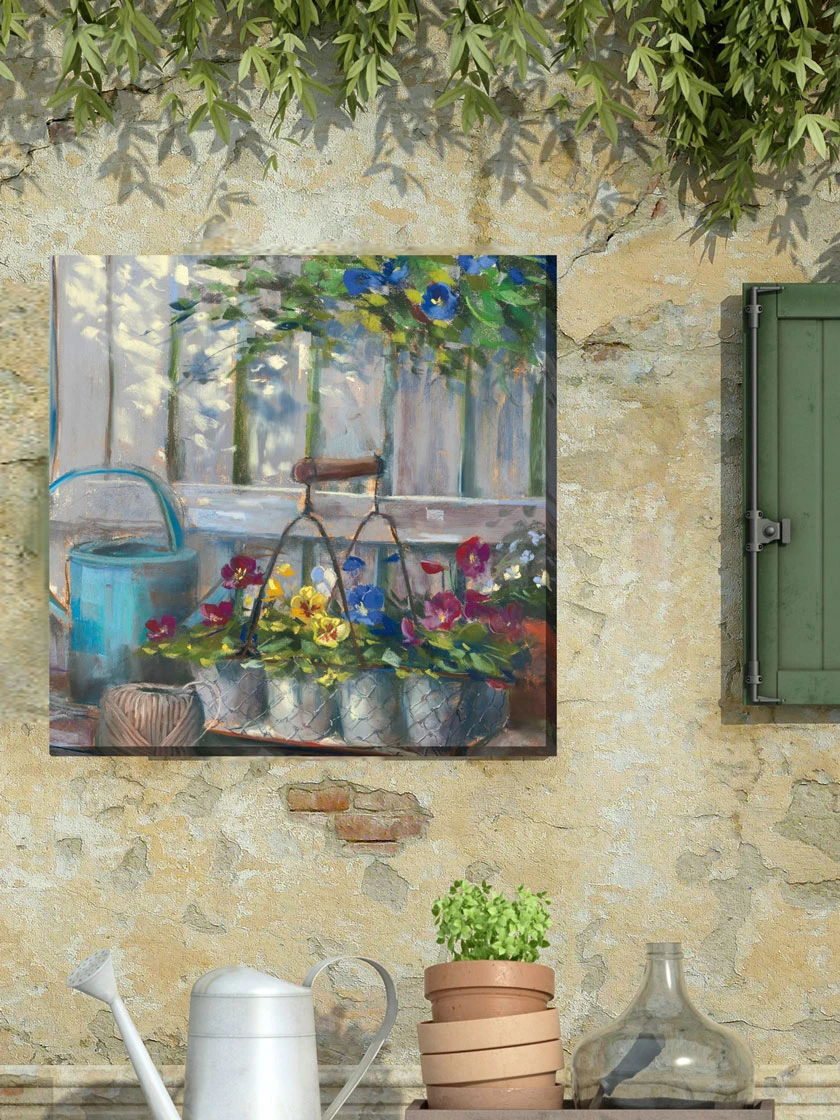 Pansy Basket Outdoor Wall Art 3 Pansy Basket Outdoor Wall Art