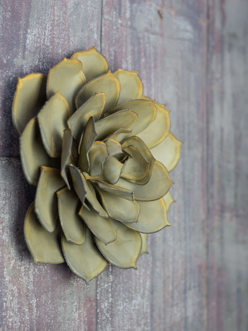 Desert Steel Blue Rose Succulent Sculpture 5 Desert Steel Blue Rose Succulent Sculpture - Image 3
