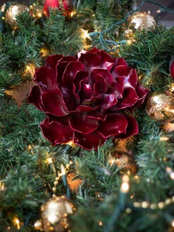 Desert Steel Ruby Rose Succulent Sculpture, Small -Garden Care Store 8610767 02v