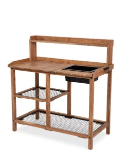 Dynamic Acacia Potting Bench With Soil Reservoir 15 Dynamic Acacia Potting Bench With Soil Reservoir -Garden Care Store 8611009 002