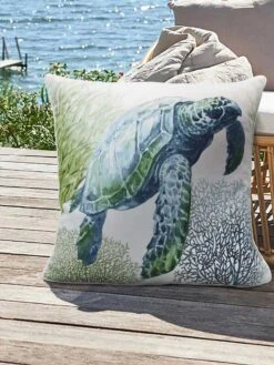 Outdoor Decor™ Floor Pillows, 24" X 24" 14 Outdoor Decor™ Floor Pillows, 24" X 24" -Garden Care Store 8611118 115v trtl outdoor floor deco pillow 24x24 sea turtle