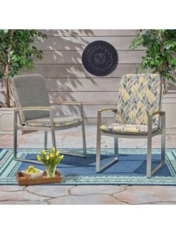 Outdoor Decor™ Seat Pad High Back Cushions, 20" X 45" 17 Outdoor Decor™ Seat Pad High Back Cushions, 20" X 45" -Garden Care Store 8611125 108v ctlv outdoor seat pad high back cushions 20x45 citrus leaves