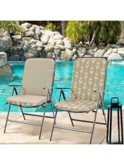 Outdoor Decor™ Seat Pad High Back Cushions, 20" X 45" 18 Outdoor Decor™ Seat Pad High Back Cushions, 20" X 45" -Garden Care Store 8611125 110v trta outdoor seat pad high back cushions 20x45 tribal taupe