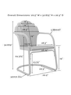 Crosley Tulip 5-piece Outdoor Dining Set -Garden Care Store 8611578 08v
