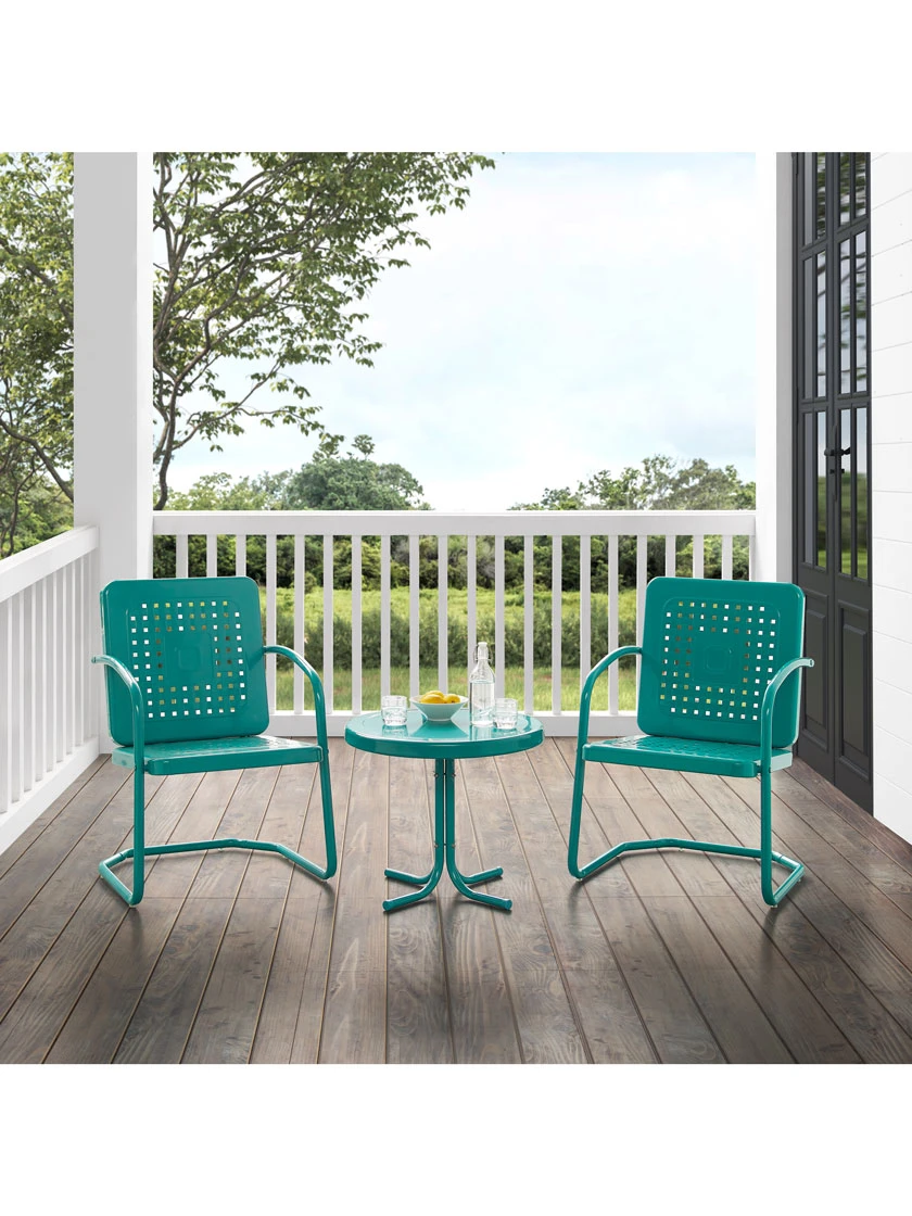 Crosley Bates 3-piece Outdoor Dining Chair Set 5 Crosley Bates 3-piece Outdoor Dining Chair Set - Image 3