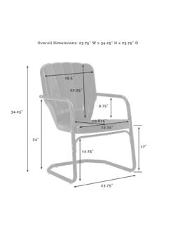 Crosley Ridgeland 3-piece Outdoor Bistro Set -Garden Care Store 8611594 10v