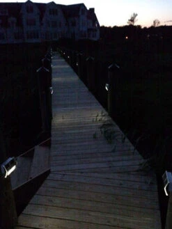 MAXSA® Solar-Powered Metal Deck Light, Set Of 4 -Garden Care Store 8611691 ss 02v