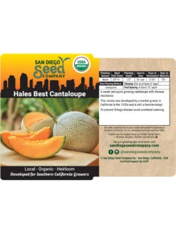 Hales Best Cantaloupe Organic Seeds -Garden Care Store 8611872 02v