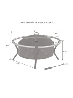 Crosley Yuma Firepit -Garden Care Store 8611946 07v