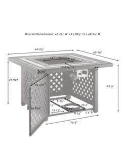 Crosley Tucson Fire Table -Garden Care Store 8611947 11v