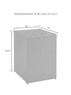 Crosley Palm Harbor Outdoor Wicker Rectangular Side Table 11 Crosley Palm Harbor Outdoor Wicker Rectangular Side Table -Garden Care Store 8611950 06v