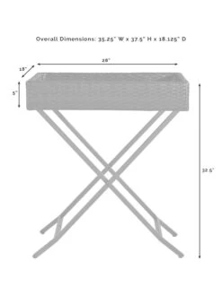 Crosley Palm Harbor Outdoor Wicker Butler Tray -Garden Care Store 8611951 07v