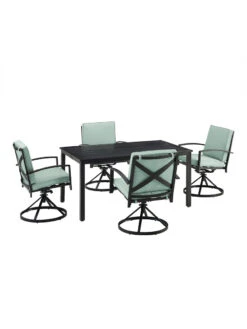 Crosley Kaplan 5Pc Outdoor Dining Set With Swivel Chairs -Garden Care Store 8611955 03v