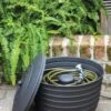 Matte Black Ribbed Hose Pot With Lid -Garden Care Store 8611991 061 tif