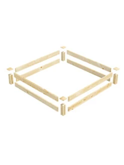 Pine Raised Garden Beds, 4'x4' -Garden Care Store 8612249 01v