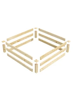 Pine Raised Garden Beds, 4'x4' -Garden Care Store 8612250 01v