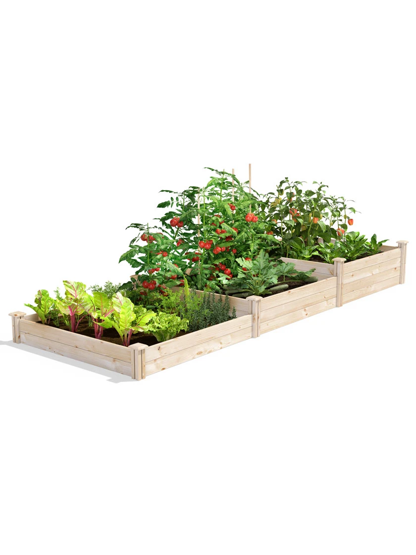 3-Tier Pine Raised Garden Bed, 4'x12' 3 3-Tier Pine Raised Garden Bed, 4'x12'