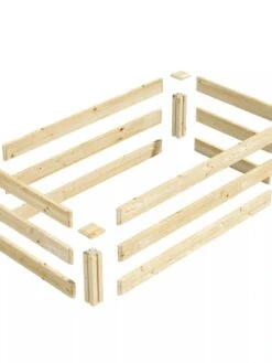 Pine Raised Garden Bed, 2'x4'x10.5" High -Garden Care Store 8612256 01V jpg