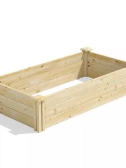Pine Raised Garden Bed, 2'x4'x10.5" High -Garden Care Store 8612256 03V jpg