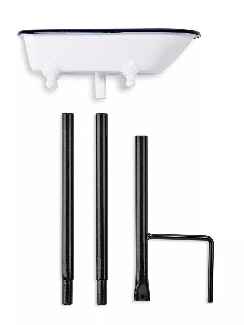 White Enamel Bathtub Birdbath 7 White Enamel Bathtub Birdbath - Image 5