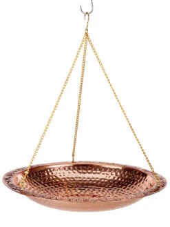 Copper Hanging Birdbath, 18" -Garden Care Store 8612268 03v