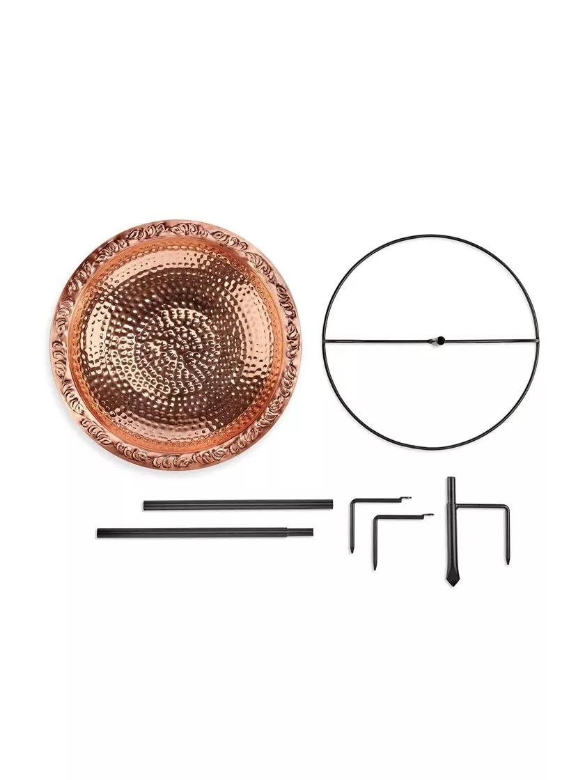 Copper Birdbath, 18" With Stake 5 Copper Birdbath, 18" With Stake - Image 3