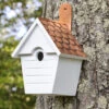 Classic Cottage Bird House With Copper Roof -Garden Care Store 8612273 01v classic cottage bird house with copper roof