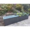 Nice Aluminum Trough Planters With Bench Top, 20"x46"x40" High -Garden Care Store 8612377 01v