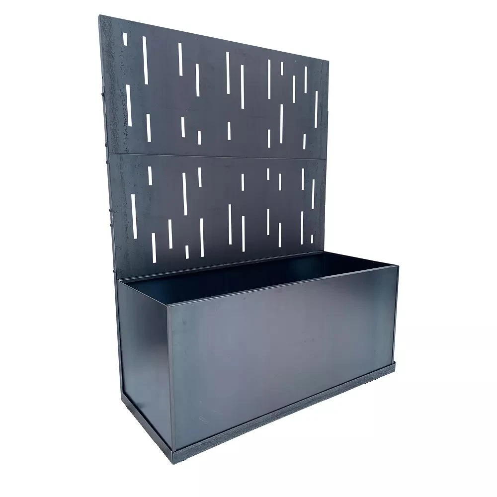 Nice Corten Trough Planters With Privacy Screen 4 Nice Corten Trough Planters With Privacy Screen - Image 2