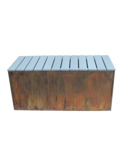 Nice Corten Trough Planters With Bench Top -Garden Care Store 8612399 01v