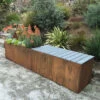 Nice Corten Trough Planters With Bench Top 2 Nice Corten Trough Planters With Bench Top -Garden Care Store 8612399 03v
