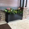 Nice Aluminum Trough Planter With Casters, 19" High -Garden Care Store 8612402 04V jpg