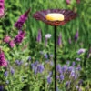Glass Flower Butterfly Feeder Stake -Garden Care Store 8612573 0022 glass flower butterfly feeder stake