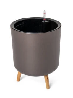 Ava Self-Watering Round Planter -Garden Care Store 8612692 298 ava self watering round planter coffee