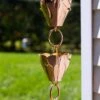 Tulip Pure Copper Rain Chain, 8.5'