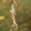 Single Link Pure Copper Rain Chain, 8.5' -Garden Care Store 8612745 01v single link pure copper rain chain