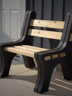 Custom Length Lightweight Indoor Or Outdoor Bench Ends -Garden Care Store 8612857BK 09V tif