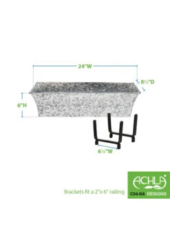 Achla Designs Handrail Flowerbox Bracket Kit For Rail -Garden Care Store 8612884 02v