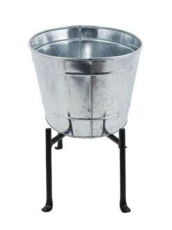 Achla Designs Mini Oval Galvanized Tub With Folding Stand -Garden Care Store 8612906 05v