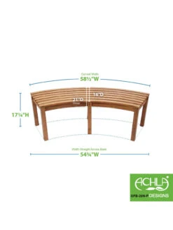 Achla Designs Curved Backless Bench -Garden Care Store 8612910 03v