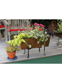 Achla Designs Copper Flower Box With Folding Stand -Garden Care Store 8612914 04v