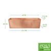 Achla Designs Solid Copper Flower Box, Large -Garden Care Store 8612919 01v achla designs solid copper flower box large