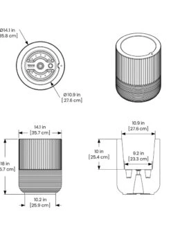 Arden Round Planter -Garden Care Store 8613267 01V tif