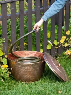 Hammered Copper Hose Pot With Lid 15 Hammered Copper Hose Pot With Lid -Garden Care Store 8613311 0012