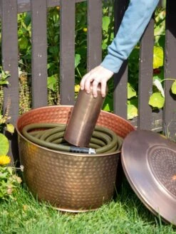 Hammered Copper Hose Pot With Lid 16 Hammered Copper Hose Pot With Lid -Garden Care Store 8613311 0019