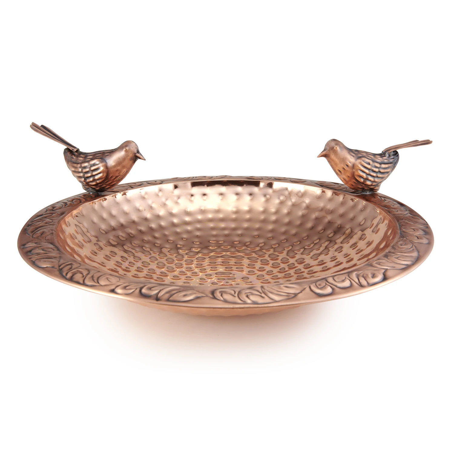 Pure Copper Bird Bath With Two Copper Birds And Tree Multipronged Garden Pole 7 Pure Copper Bird Bath With Two Copper Birds And Tree Multipronged Garden Pole - Image 5